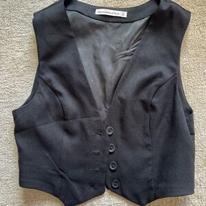 Abercrombie & Fitch Black Vest Top